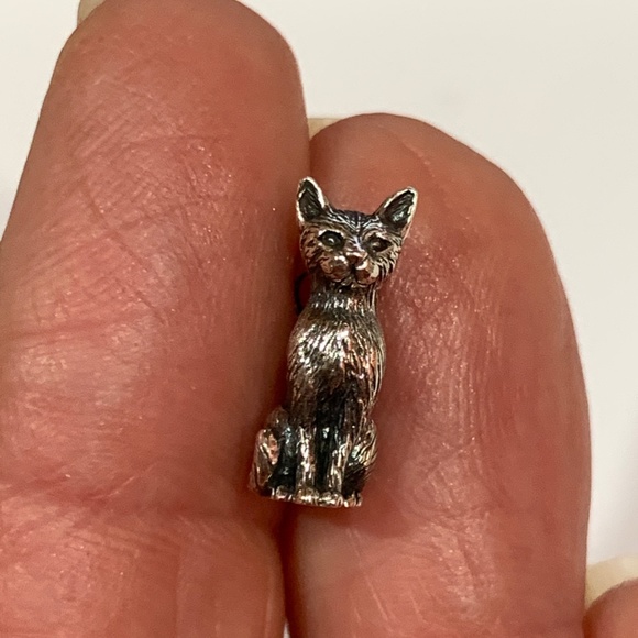 Cat 3D Sterling Silver Jewelry Charm #pet - Picture 7 of 8